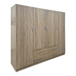 Four-leaf wardrobe with 2 drawers Alvia sonoma 200x51x180cm