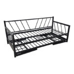 Bed-Sofa Remmie metal in black 90x190cm - Image 2