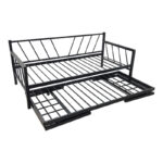 Bed-Sofa Remmie metal in black 90x190cm - Image 3