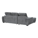 Dreamora right corner corner sofa bed with storage space anthracite fabric 270x167x82cm - Image 5