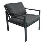 Gardenly Ι lounge set 4pcs aluminum in anthracite color with anthracite cushions - Image 4