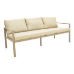 Gardenly Ι lounge set 4pcs aluminum in cappuccino color with grey-beige cushions - Image 3