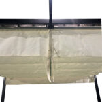 Garden gazebo black metal frame - with sliding cover in beige shade 3x3m - Image 5