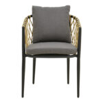 Armchair Peluxe aluminum anthracite-pe rope natural-grey cushions 54x62x84cm - Image 5