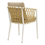Armchair Peluxe aluminum white-pe rope natural-beige cushions 54x62x75.5cm - Image 3