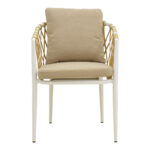Armchair Peluxe aluminum white-pe rope natural-beige cushions 54x62x75.5cm - Image 5