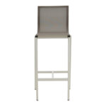 Melina bar stool stackable aluminum in white- textline in gray shade 57x52.5x106.5cm - Image 5