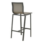 Melina bar stool stackable aluminum in anthracite- textline in gray shade 57x52.5x106.5cm - Image 3