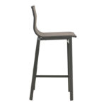 Melina bar stool stackable aluminum in anthracite- textline in gray shade 57x52.5x106.5cm - Image 4