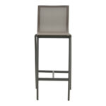 Melina bar stool stackable aluminum in anthracite- textline in gray shade 57x52.5x106.5cm - Image 6