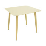 Vista aluminum table in champagne shade 80x80x72cm