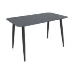 Vista aluminum table in black shade 120x70x72cm