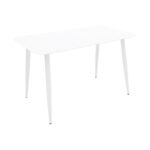 Vista aluminum table in white shade 120x70x72cm