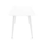 Vista aluminum table in white shade 120x70x72cm - Image 3