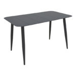 Vista aluminum table in black shade 150x80x72cm