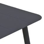 Vista aluminum table in black shade 150x80x72cm - Image 4
