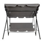 Garden swing Globo black metal-anthracite fabric 170x110x153cm - Image 2