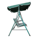 Garden swing Globo metal green-fabric in white-green shade 170x110x153cm - Image 3