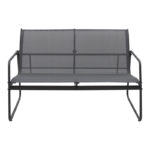 Outdoor living set Veranda textilene-metal in anthracite color - Image 5