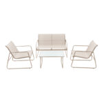 Outdoor living set Veranda textilene-metal in cappuccino color - Image 2