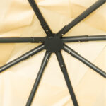 Apex gazebo frame in black metal with beige fabric 2.5x2.5 m - Image 6