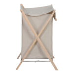 Laundry rack Lonerte fir wood-fabric in natural-beige color 43.5x41x64cm - Image 3