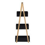 Floor shelf Tercy bamboo in black-natural color 30x18x80cm - Image 3