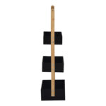 Floor shelf Arvy bamboo in black-natural color 32x20x75.5cm - Image 2