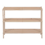 Shoe rack for 9 pairs of shoes Steper fir wood in natural color 64x26x48.5cm - Image 2