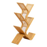 Bookcase Tome bamboo in natural color 63x20x92cm