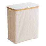 Laundry rack Lodge bamboo-fabric in beige color 54x33x60cm