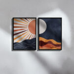 Wall art in frame Senty diptyque with digital print 33x2x48cm