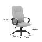 Roby pu cappuccino manager's office chair 60x70x102-110cm - Слика 6
