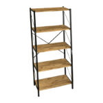 Bimblem bookcase oakwith black 60x30x150cm - Слика 2