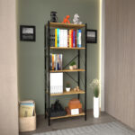 Bimblem bookcase oakwith black 60x30x150cm