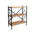 Althea freestanding shelf oak with black metal 60x30x90cm - Image 2