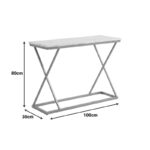 Glimmer console tableς walnut with black metal 100x30x80cm - Слика 3