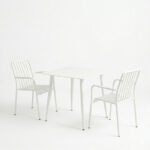 Dining set Heven Vista set of 3 pices black aluminum 80x80x72cm - Image 2