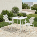 Dining set Heven Vista set of 3 pices black aluminum 80x80x72cm
