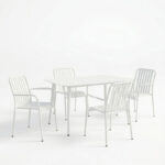 Dining set Heven Vista set of 5 pices black aluminum 120x70x72cm - Image 2