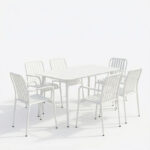 Dining set Heven Vista set of 7 pices black aluminum 120x70x72cm - Image 2