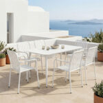 Dining set Heven Vista set of 7 pices black aluminum 120x70x72cm