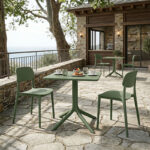 Dining table Groovy Berdian 3 pcs dark green PP 60x60x76cm