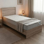 Bed with mattress Athos-Perfecto sonoma 90x190cm