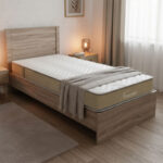 Bed with mattress Athos-Nemesis sonoma 90x190cm