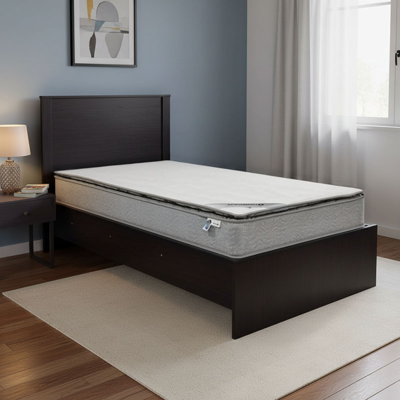200-001655 Bed with mattress Athos-Perfecto wenge 90x190cm - Слика 1