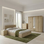 Olympus Sonoma Bedroom Set with Bed 160x200cm Set of 5pcs