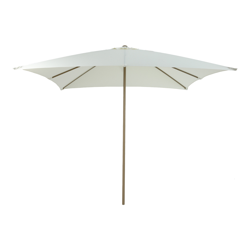 218-000039 Professional umbrella Solis metal - aluminum one-piece pole in white-sand shade 250x250x235cm - Слика 1