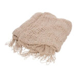 Shelto macrame poly-cotton shade net in beige shade 200x200x27cm - Image 2