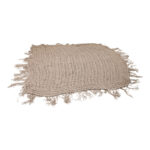 Shelto macrame poly-cotton shade net in beige shade 200x200x27cm